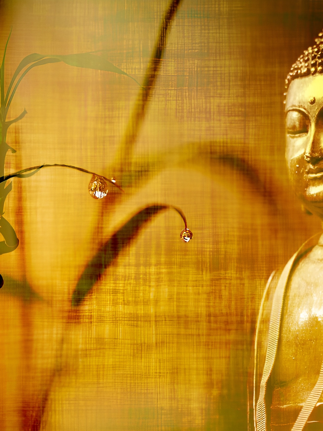 Wallpics Yellow Religious Printed Wallpaper