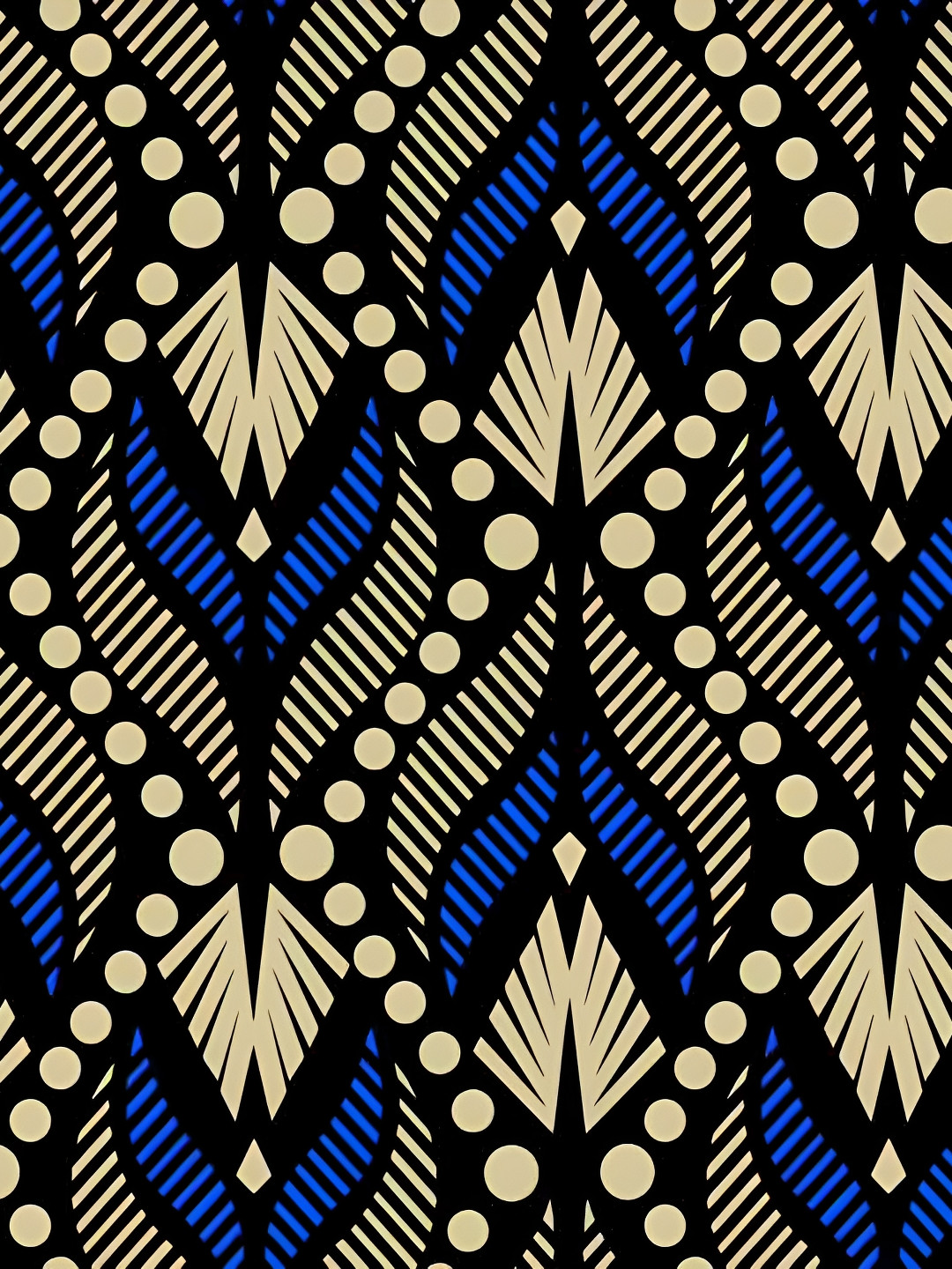 Wallpics Black & Blue Abstract Printed Wallpaper