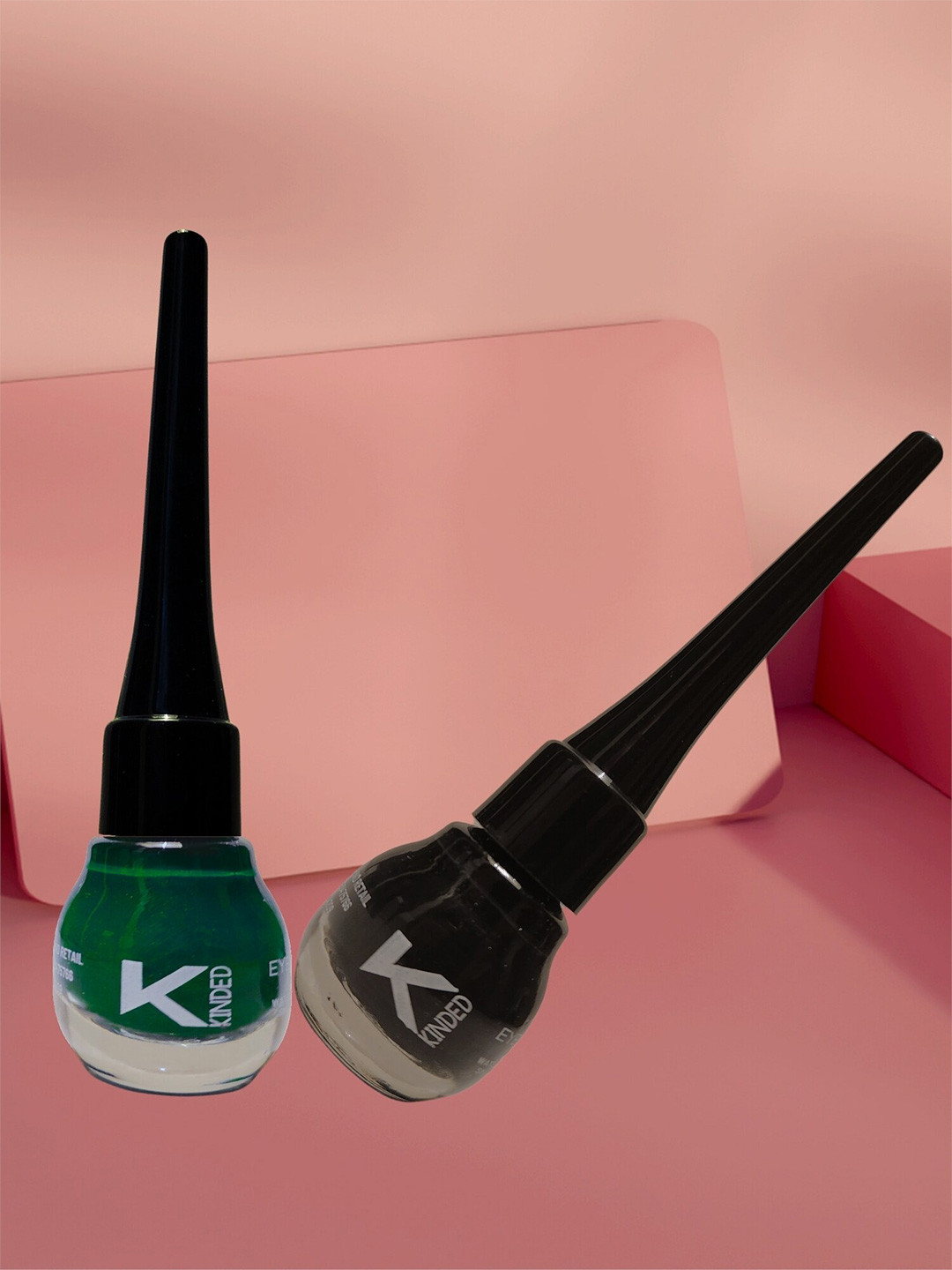 KINDED Set of 2 Waterproof Matte Liquid Eye Liner 5ml each - Dapper Green & Midnight Black