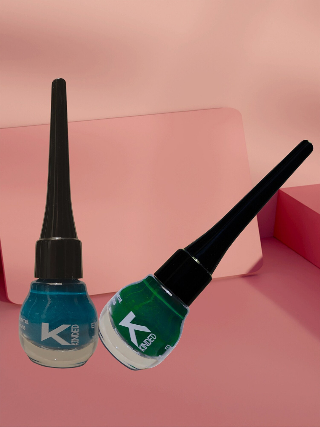KINDED Set Of 2 Waterproof Matte Liquid Eye Liner - 5ml Each - Teal Green-Dapper Green