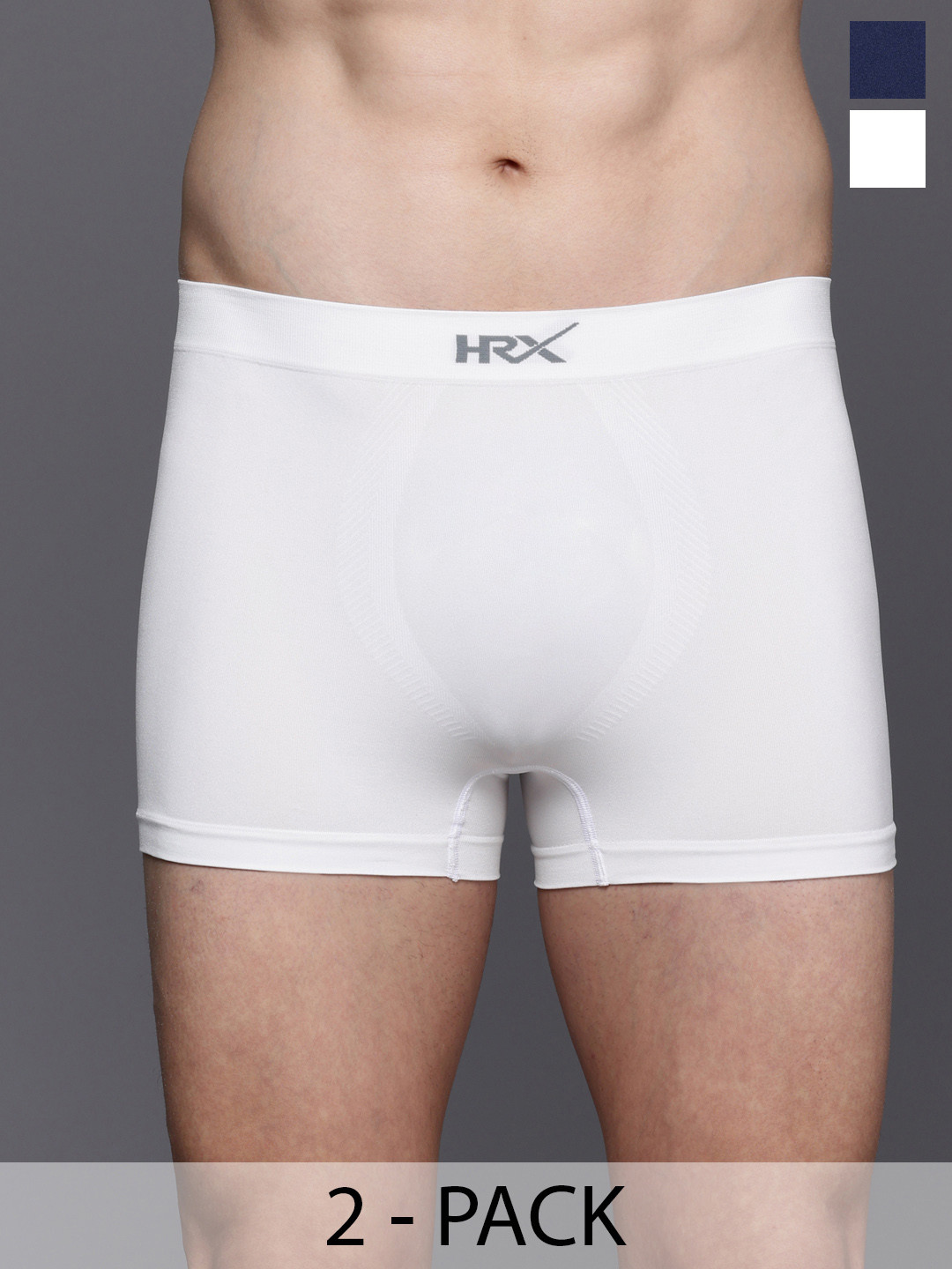 HRX by Hrithik Roshan Men Pack of 2 Seamless Trunks HRX_SS24_M_TK_KY_6321_02-E