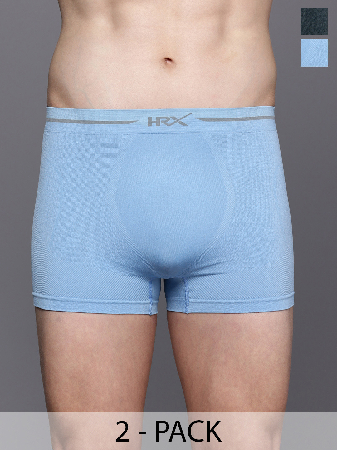 HRX by Hrithik Roshan Men Pack of 2 Seamless Trunks HRX_SS24_M_TK_KY_6322_02-C