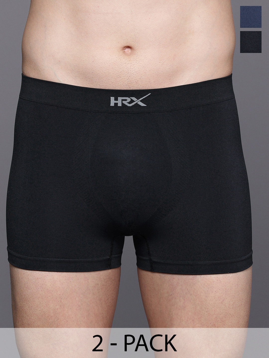 HRX by Hrithik Roshan Men Pack of 2 Seamless Trunks HRX_SS24_M_TK_KY_6321_02-A