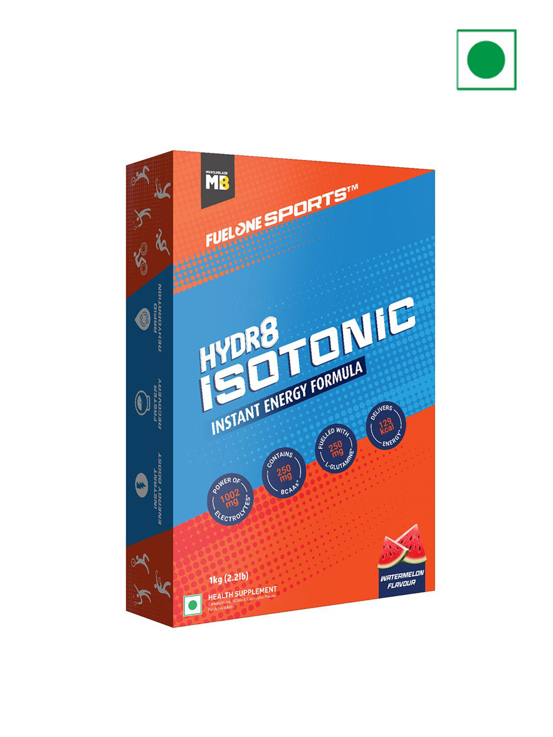 MuscleBlaze Fuel One Sports Hydr8 Isotonic Powder - 1 Kg - Watermelon Flavor