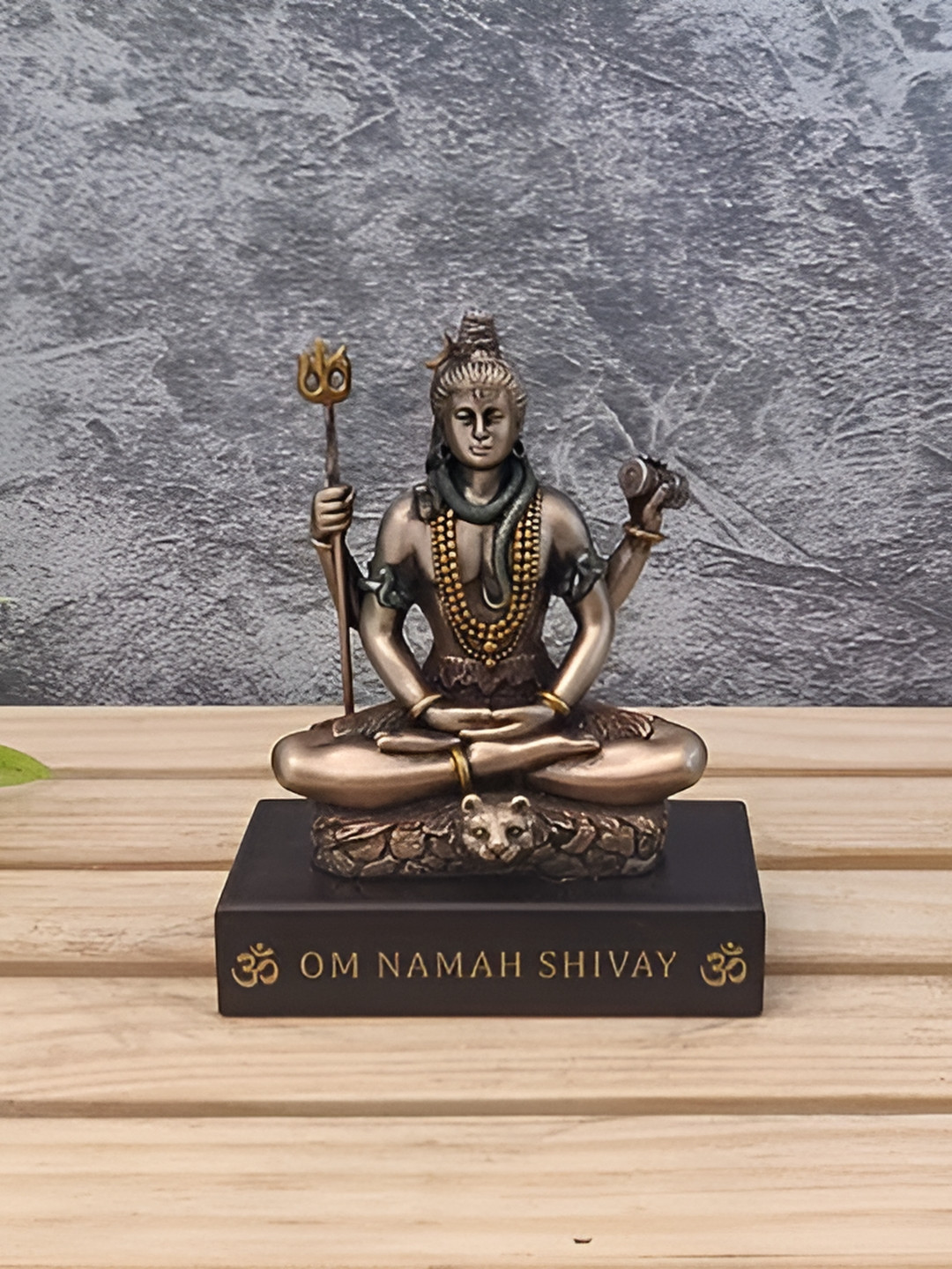 CraftVatika Lord Shiv Copper Stone Living Room Medium Showpiece - 1.5 Inches