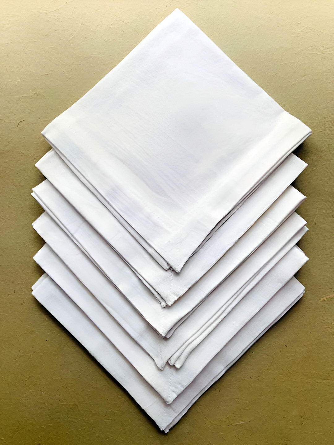 DESIGN GAATHA Off-White 6 Pieces Cotton Table Napkins