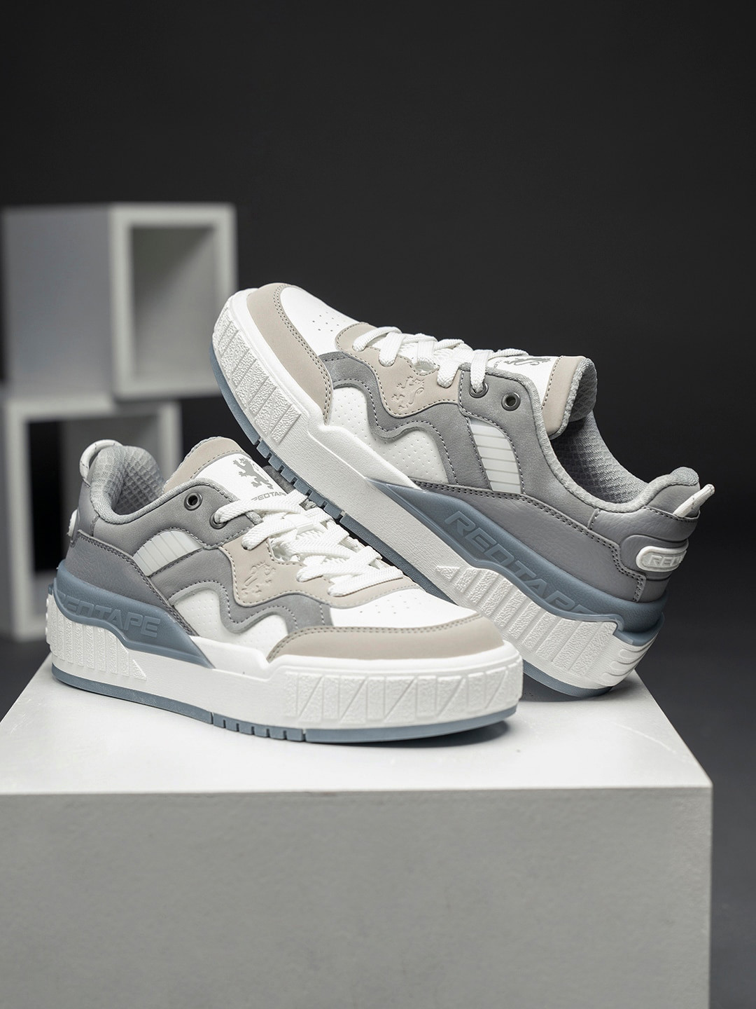 Red Tape Women Colourblocked Memory Foam Contrast Sole Sneakers