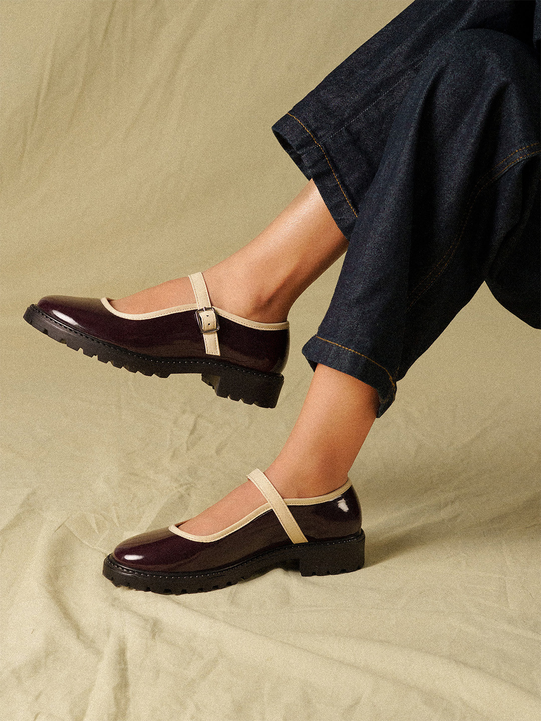 Theater Women Sensei Pro Maroon Platform Mary Janes Flats