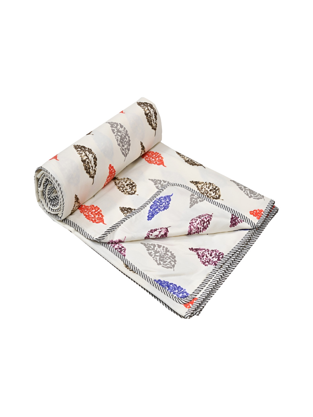 CHICERY Red & Blue Ethnic Motifs Cotton AC Room 210 GSM Single Bed Dohar