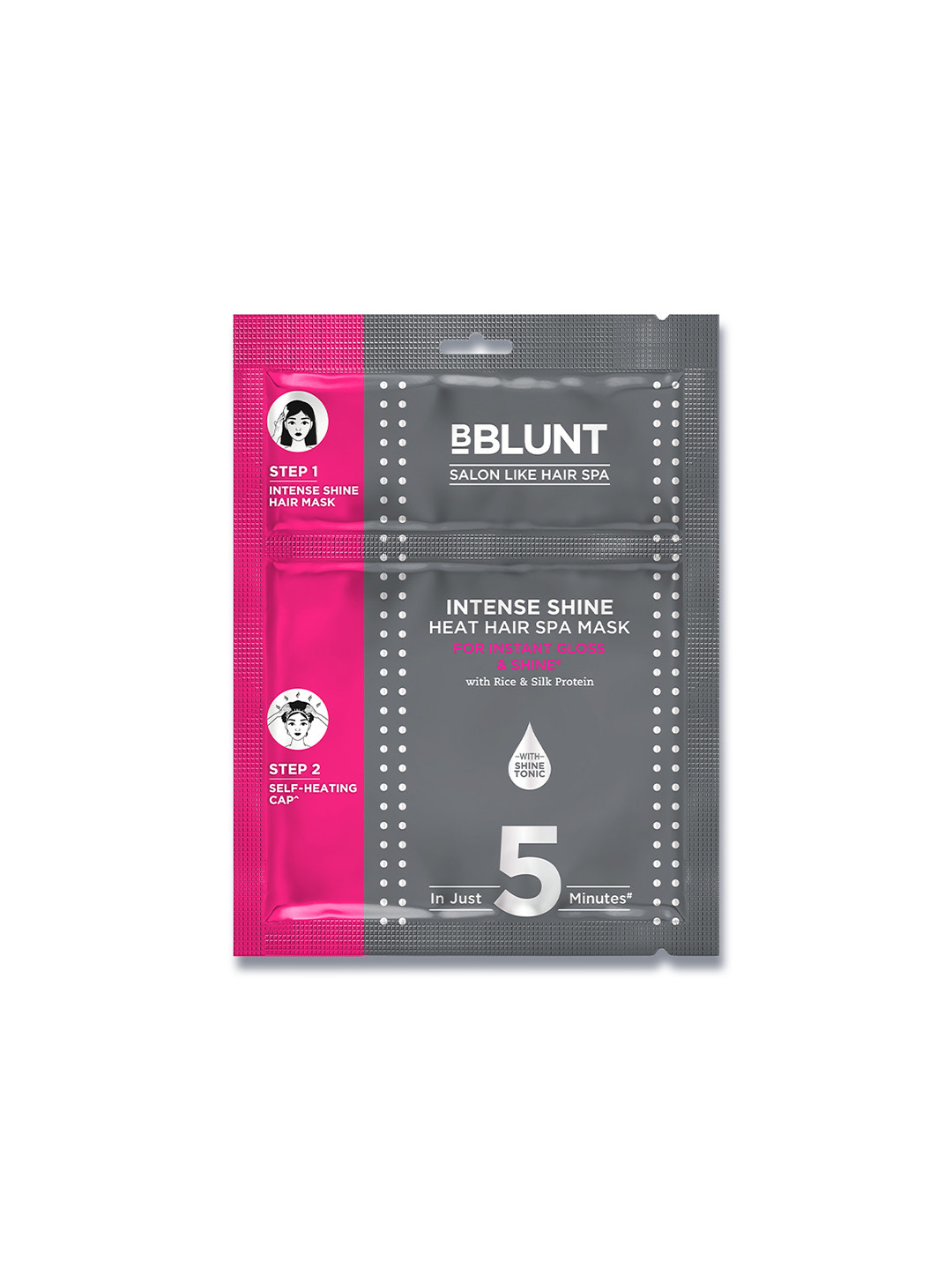 BBLUNT Intense Shine Hair Spa Mask with Rice & Silk Protein - 70 g