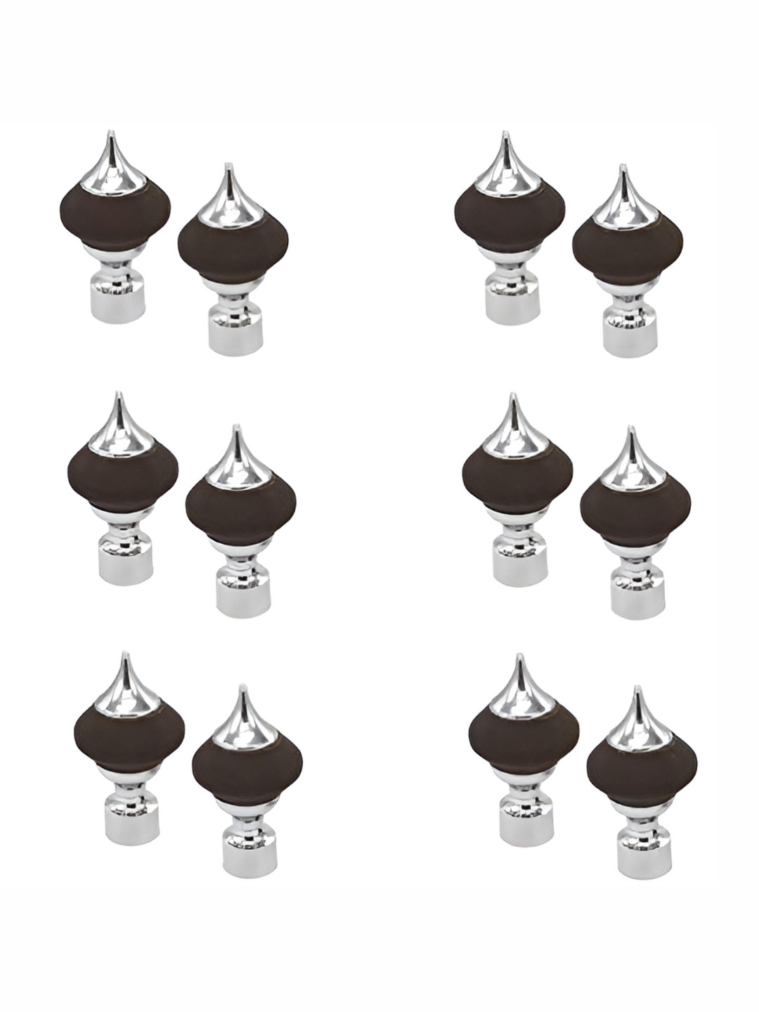 Rab Black & Grey 12 Pieces Rod Rail Metal Bracket