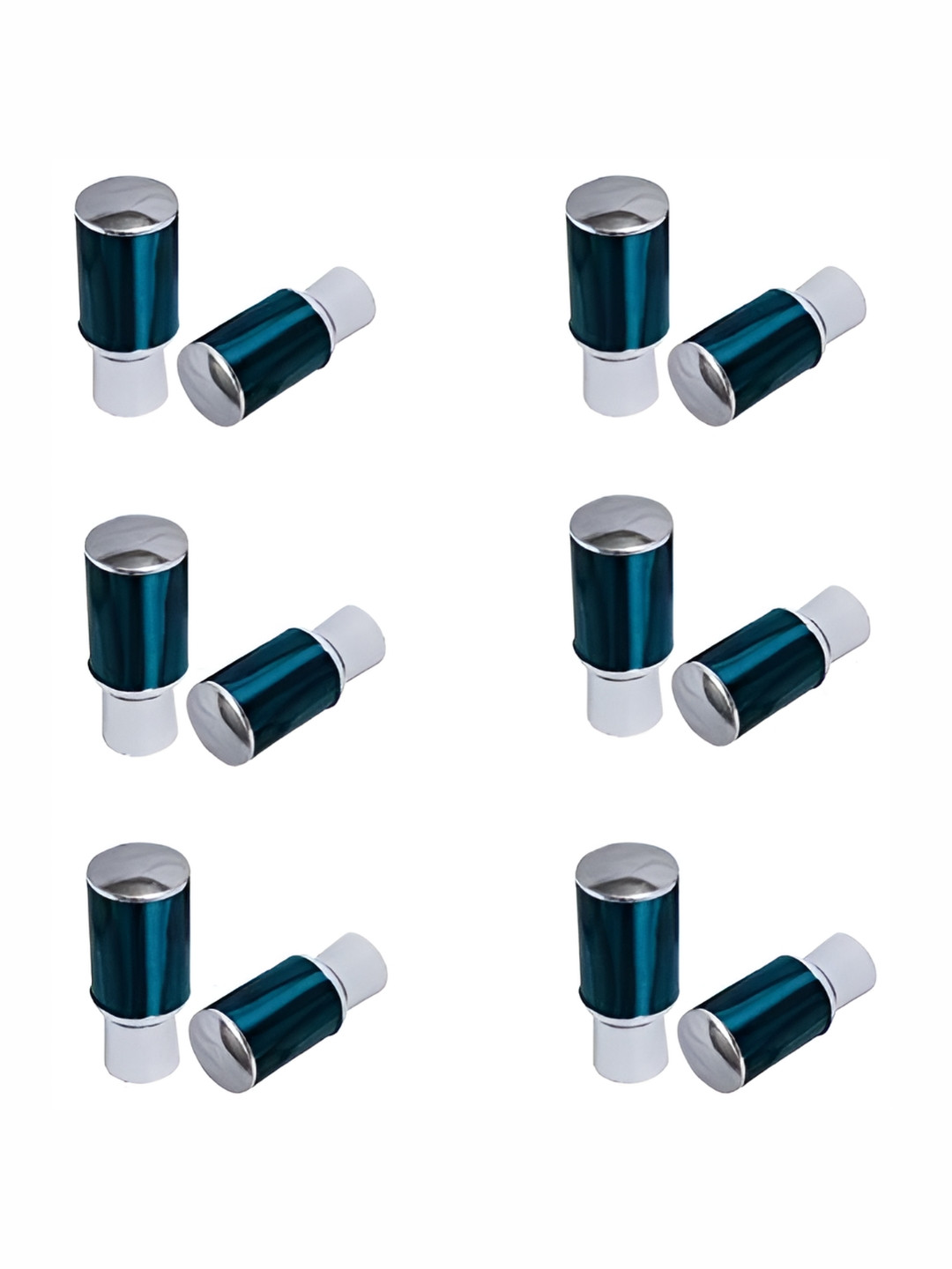 Rab Blue & Silver Toned 12 Pieces Rod Rail Brackets