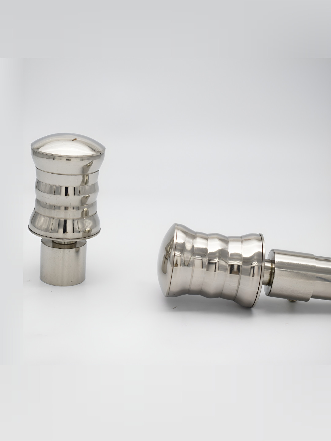 Rab 4 Pieces Stainless Steel Glossy Rod Rail Brackets & Hooks