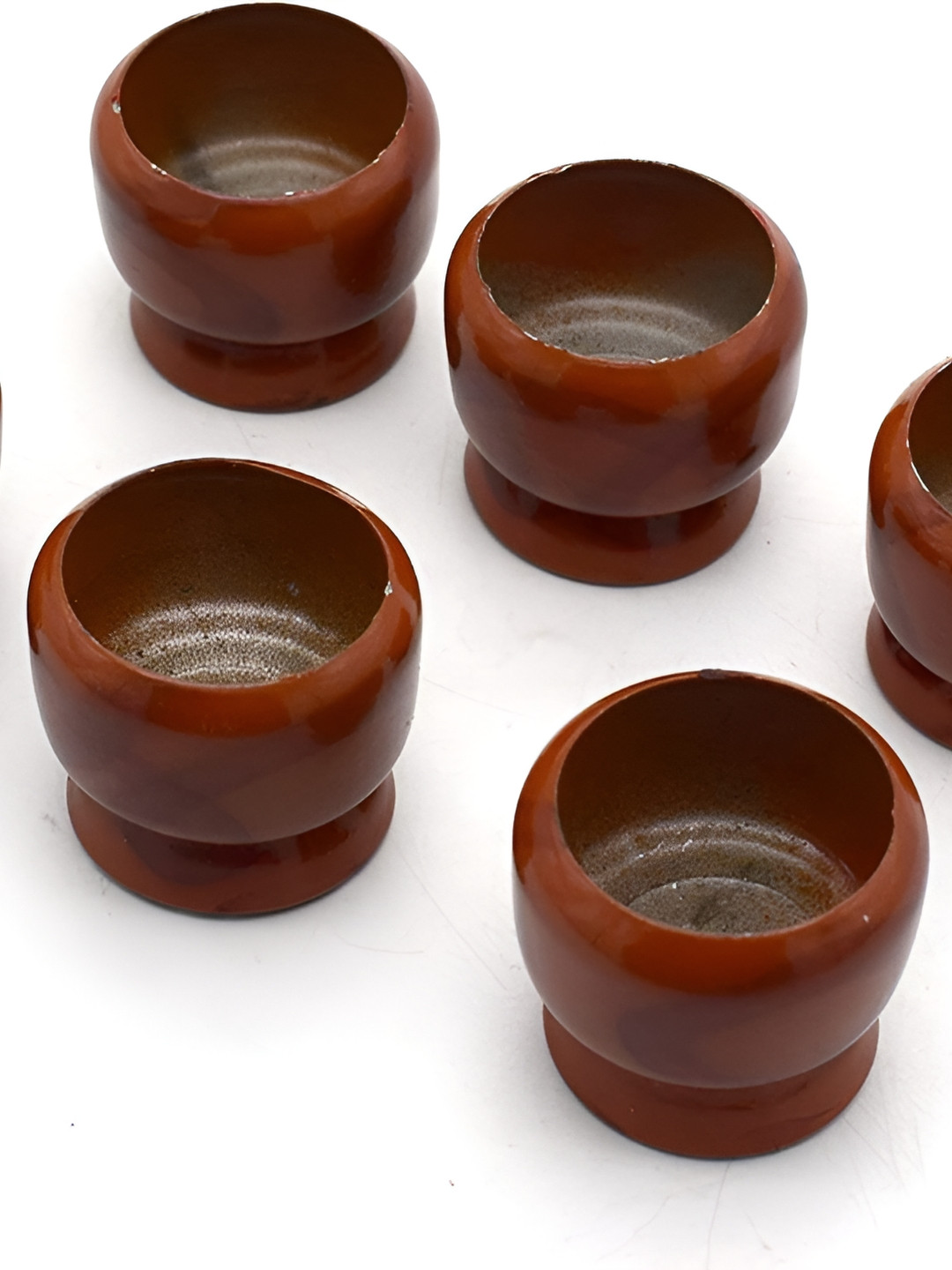 Rab Brown 6 Pieces Glossy Metal Rod Rail Brackets