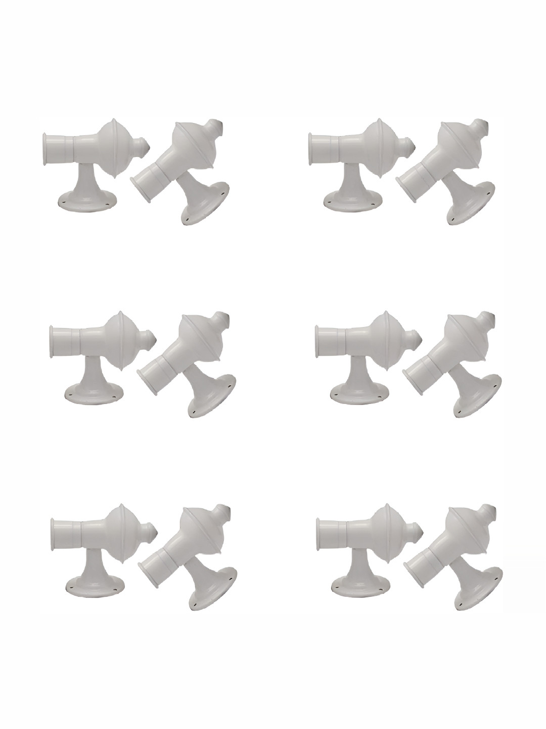 Rab White 12 Pieces Rod Rail Metal Bracket