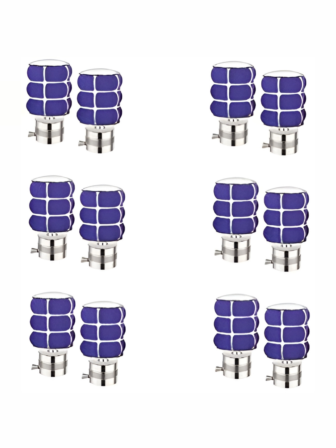 Rab Purple 12 Pieces Stainless Steel Rod Rail Brackets With Hooks