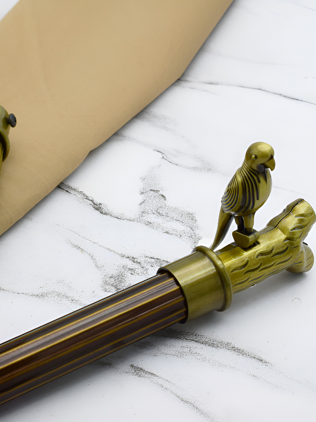 Rab Gold-Toned 2 Pcs Metal Rod Rail Brackets