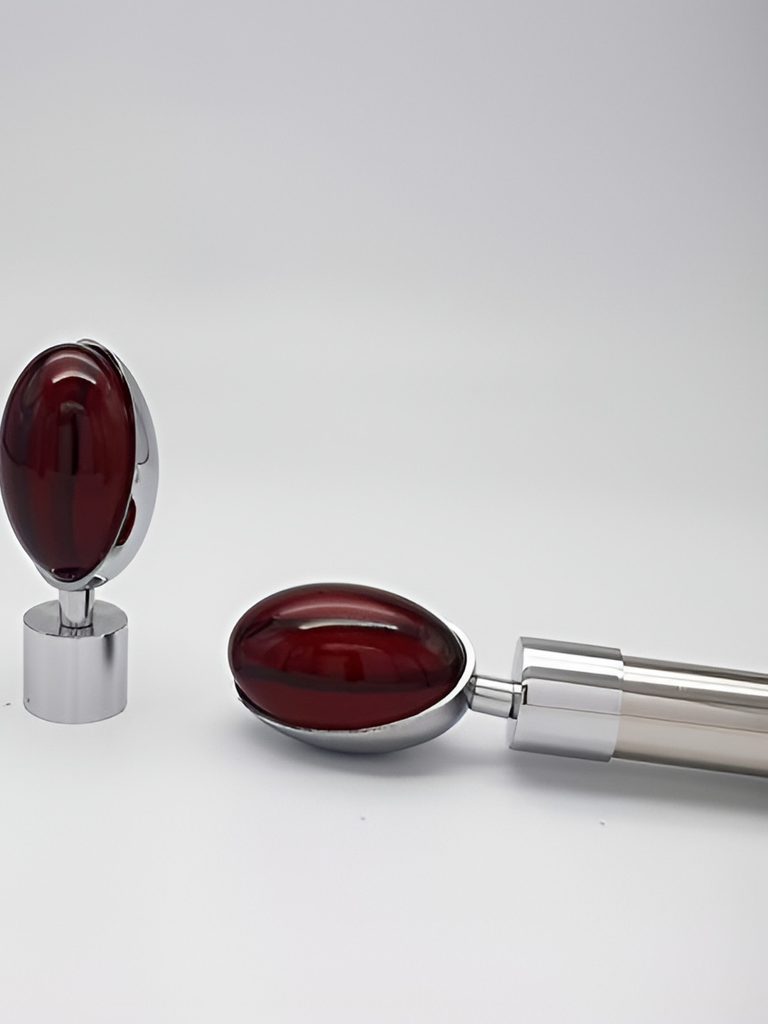 Rab Red & Silver Toned 4 Pieces Rod Rail Metal Bracket With Hooks