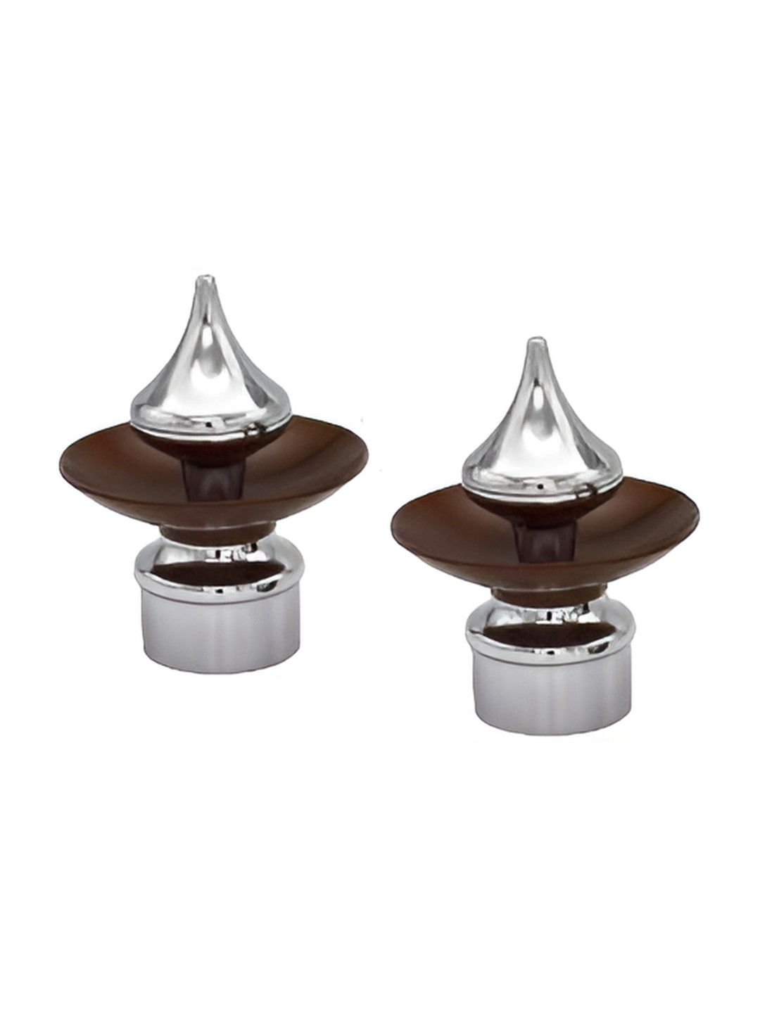 Rab Brown & Grey 2 Pieces Rust Proof Rod Rail Metal Brackets