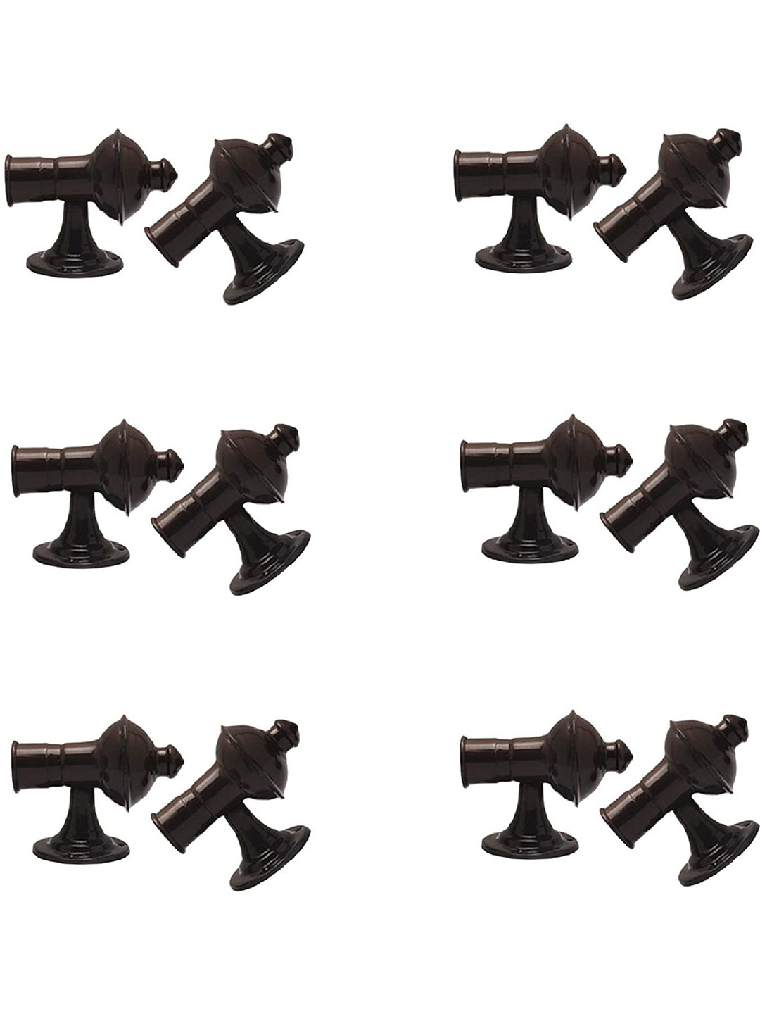 Rab Brown 12 Pieces Rod Rail Brackets