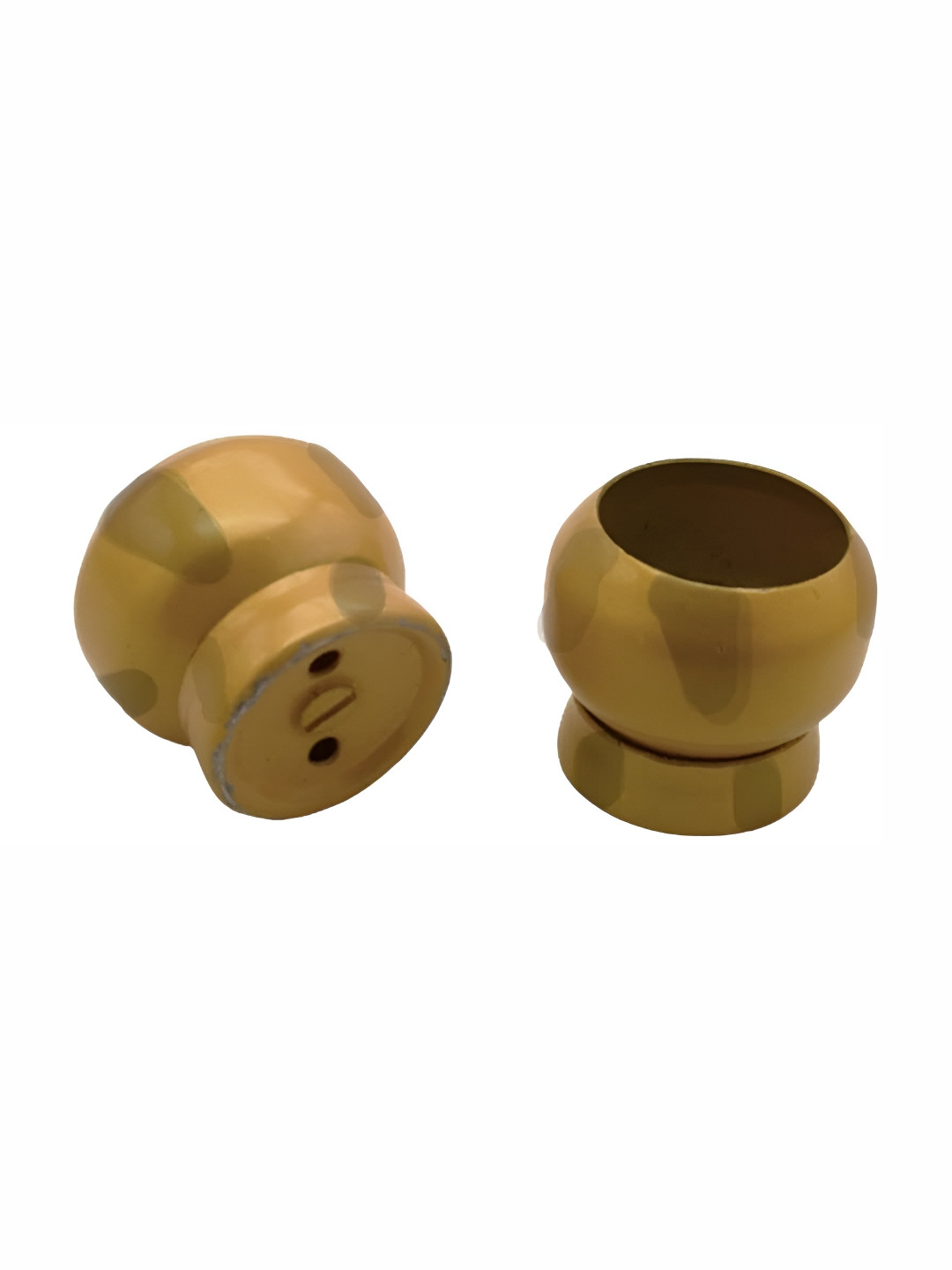 Rab Gold Toned 2 Pieces Metal Rod Rail Brackets