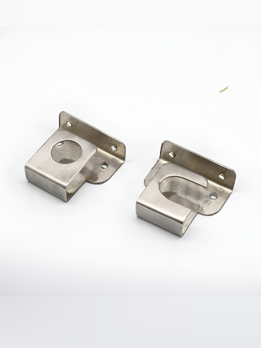 Rab Silver Toned 2 Pieces Stainless Steel Rod Rail Brackets