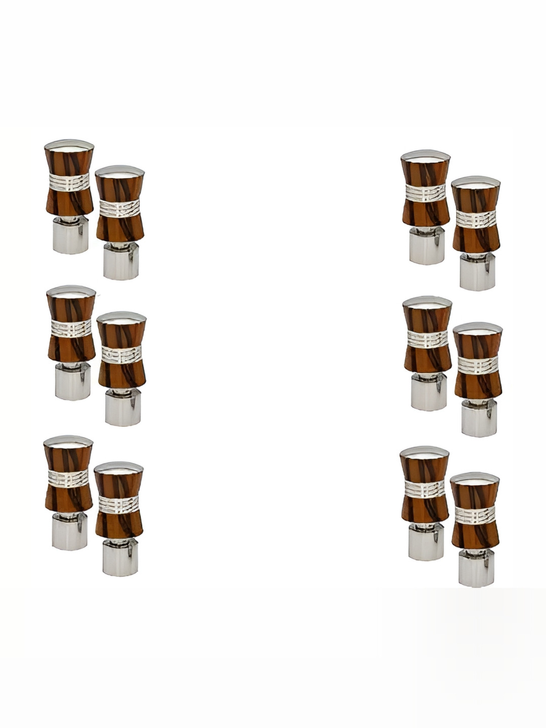 Rab Orange Coloured & Black 12 Pieces Rust Proof Rod Rail Metal Bracket