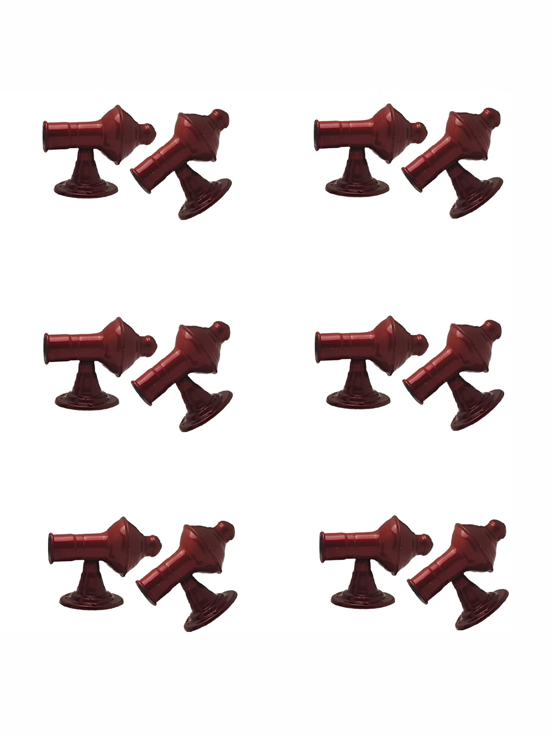 Rab Red 12 Pieces  Rod Rail Metal Brackets