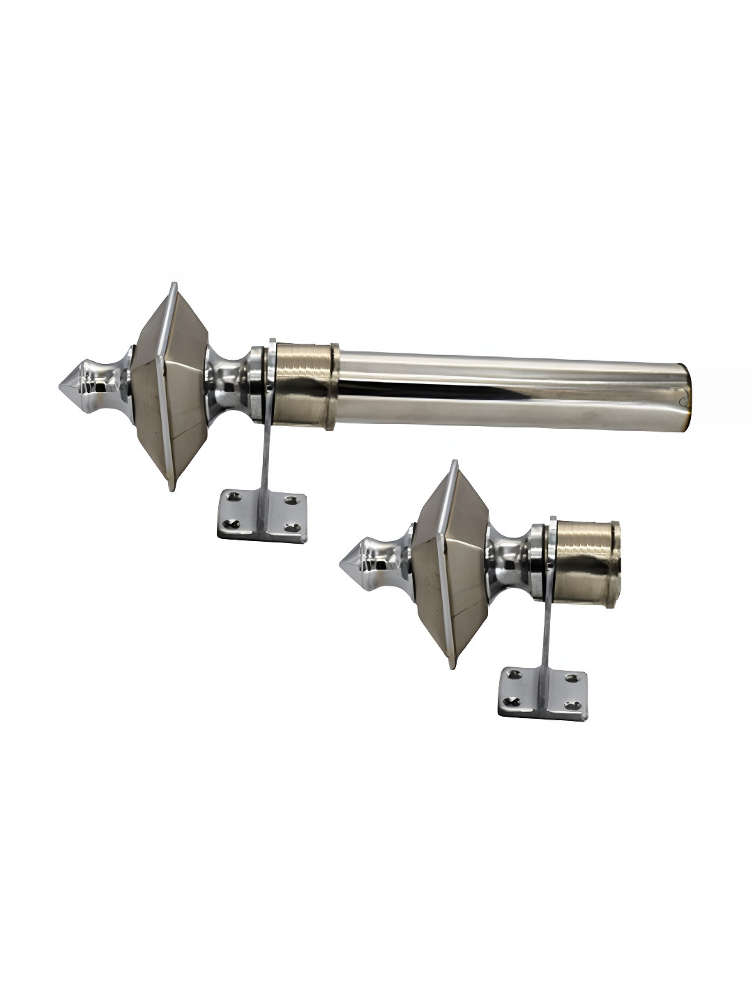 Rab Silver Toned 2 Pieces Metal Rust Proof Bracket & Hooks