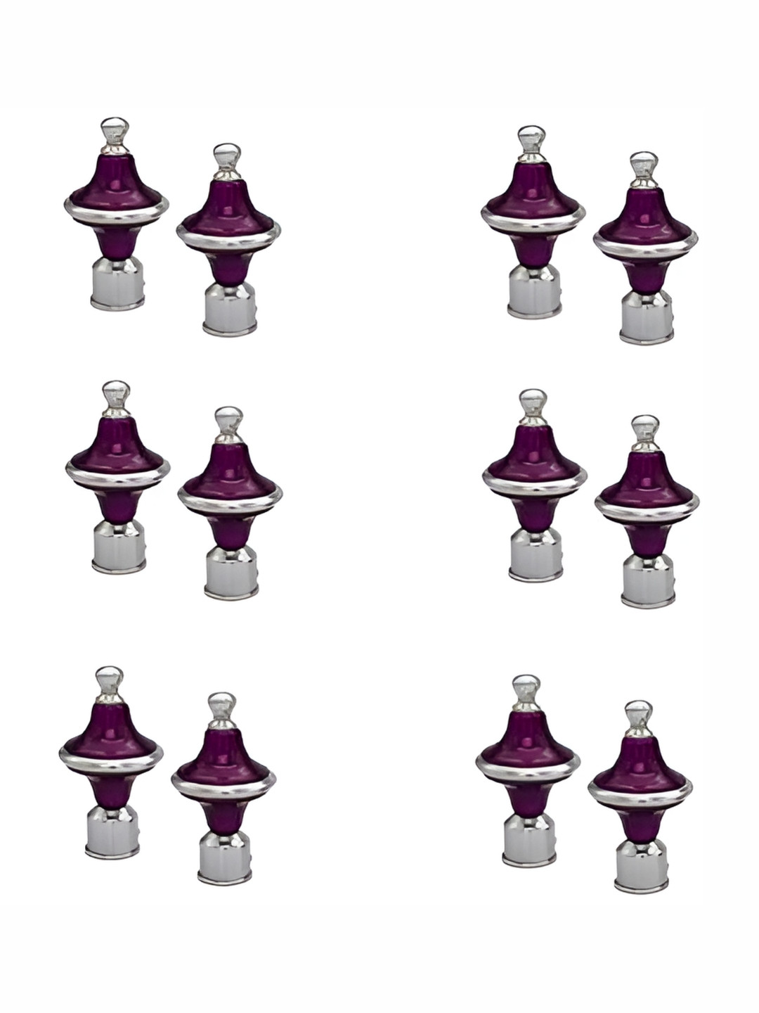 Rab Purple 12 Pcs Metal Rust Proof Bracket & Hooks