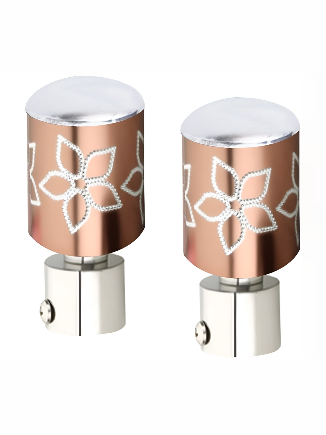 Rab Peach Colored 4 Pcs Metal Rod Rail Brackets