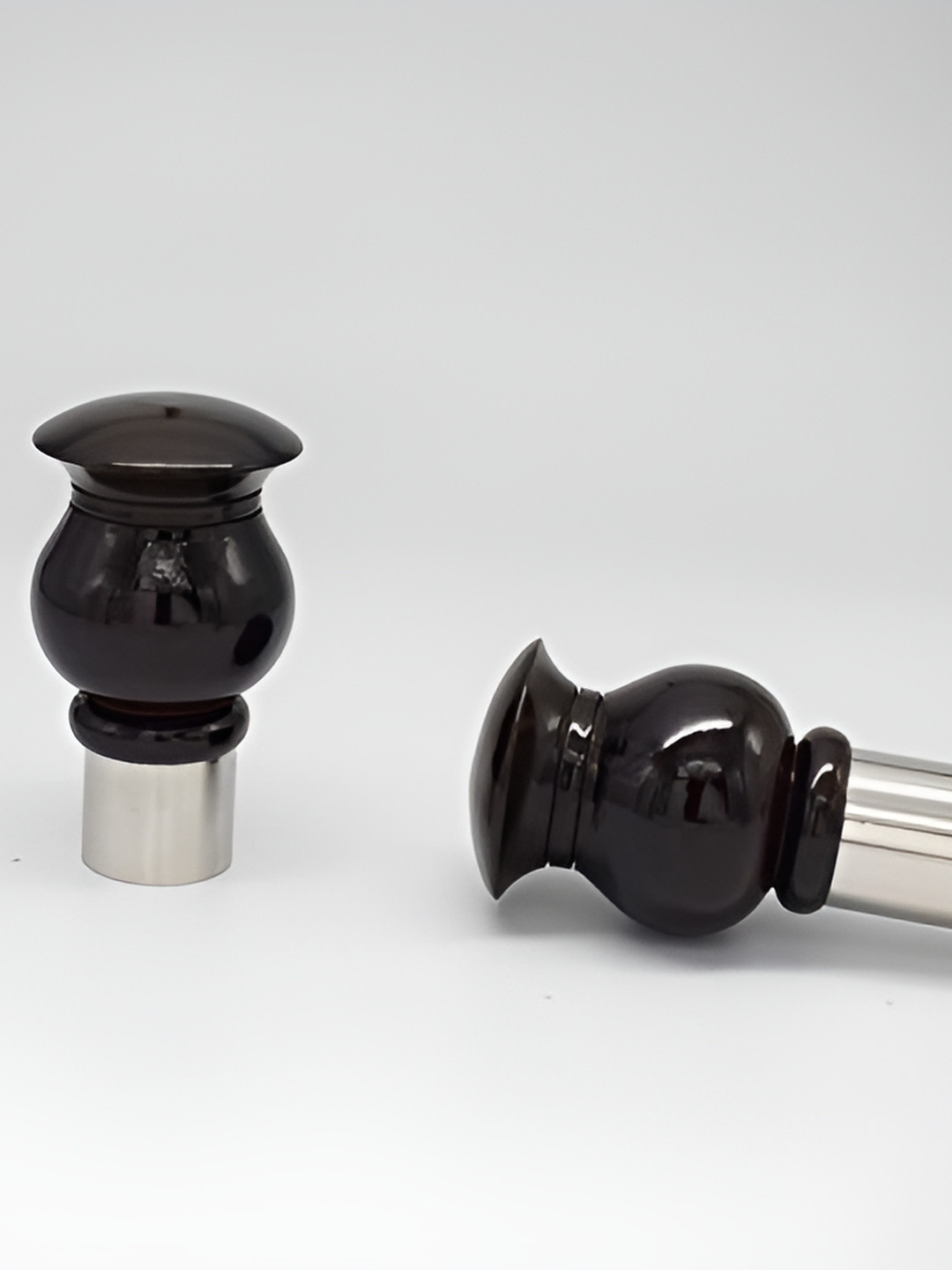 Rab Brown 2 Pcs Metal Rod Rail Brackets