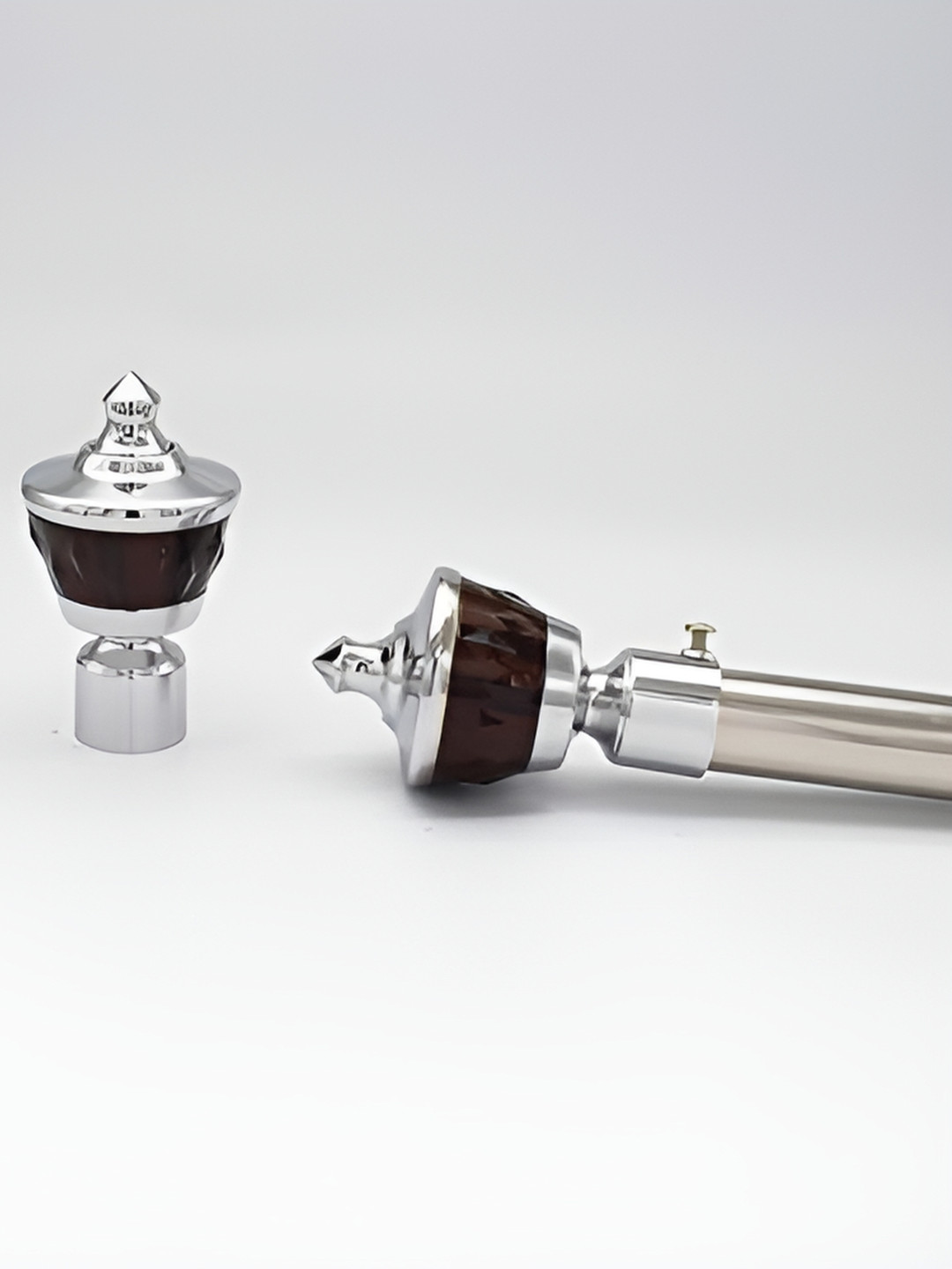 Rab Brown 2 Pcs Rod Rail Brackets With Hooks