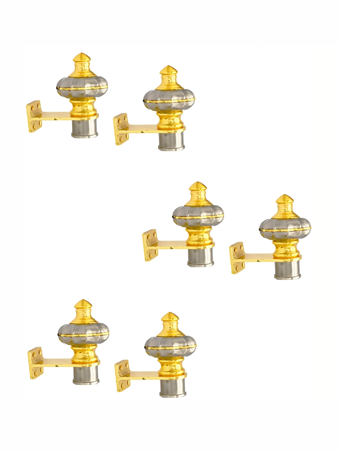 Rab Yellow & Grey 6 Pcs Hook Rod Rail Bracket