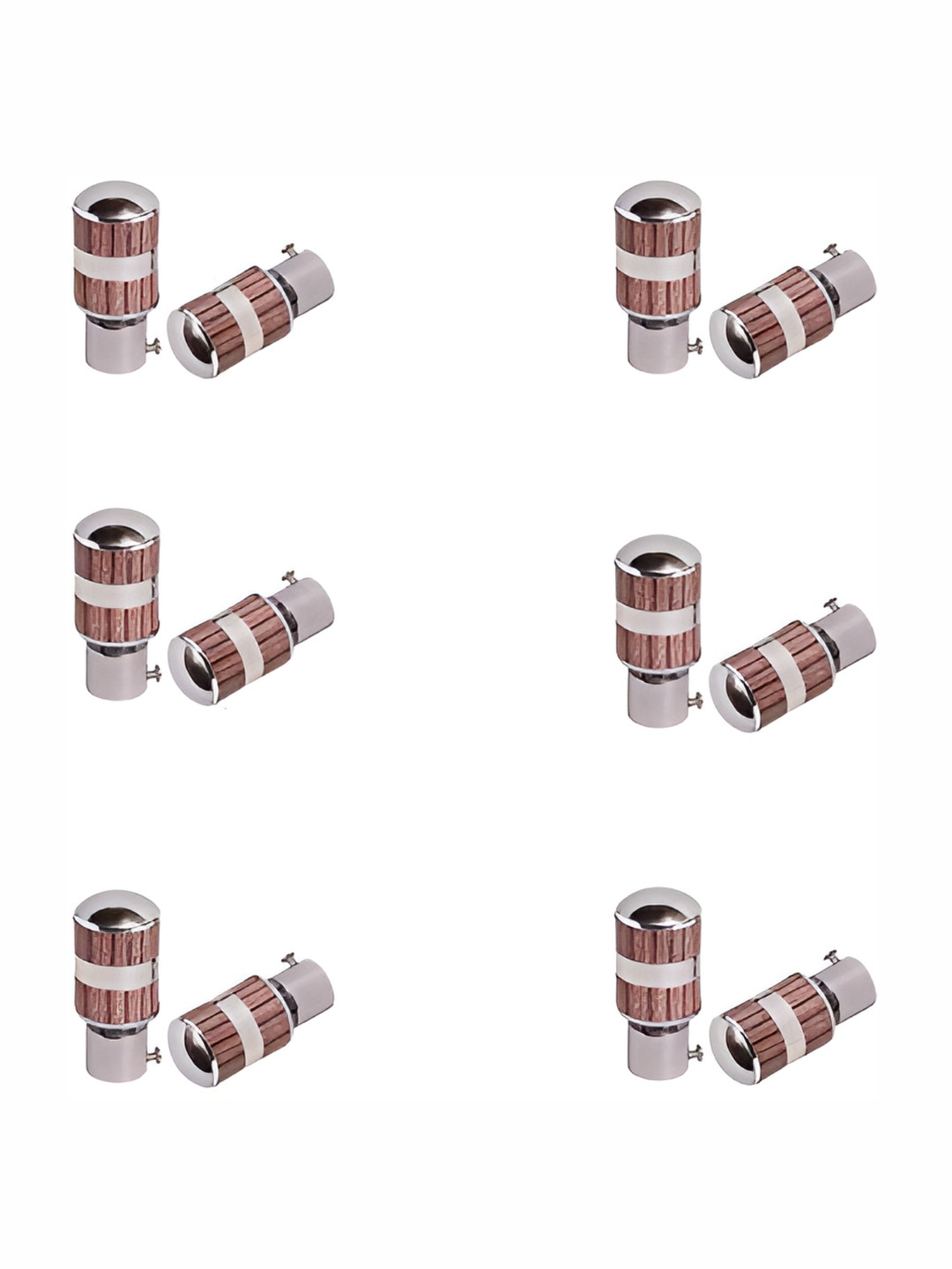 Rab Peach Coloured 12 Pieces Curtain Rods & Brackets