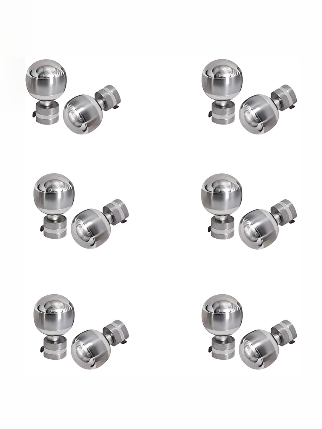 Rab Grey 12 Pieces Rod Rail Stainless Steel Brackets