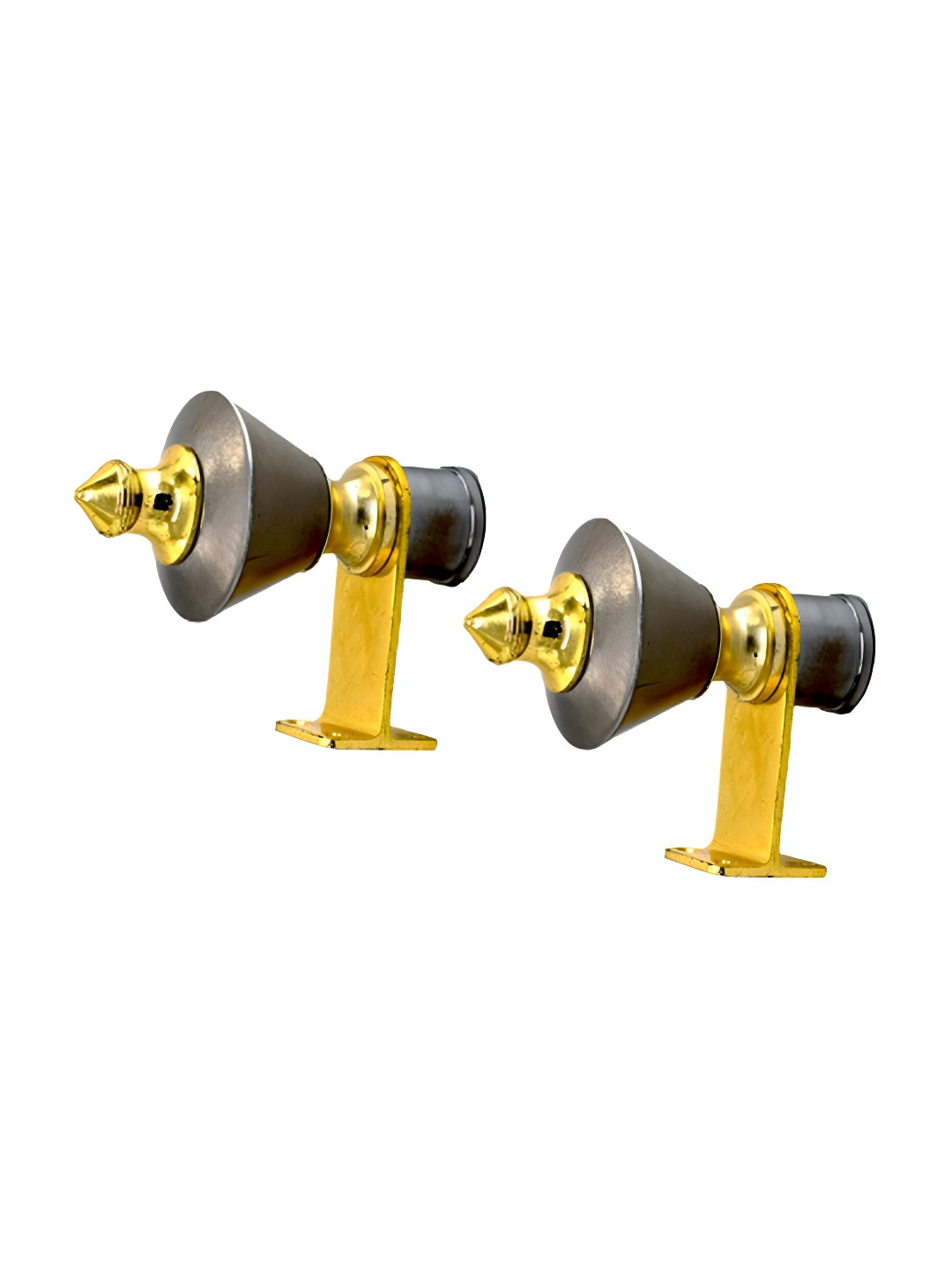 Rab Black 2 Pieces Metal Rod Rail Brackets