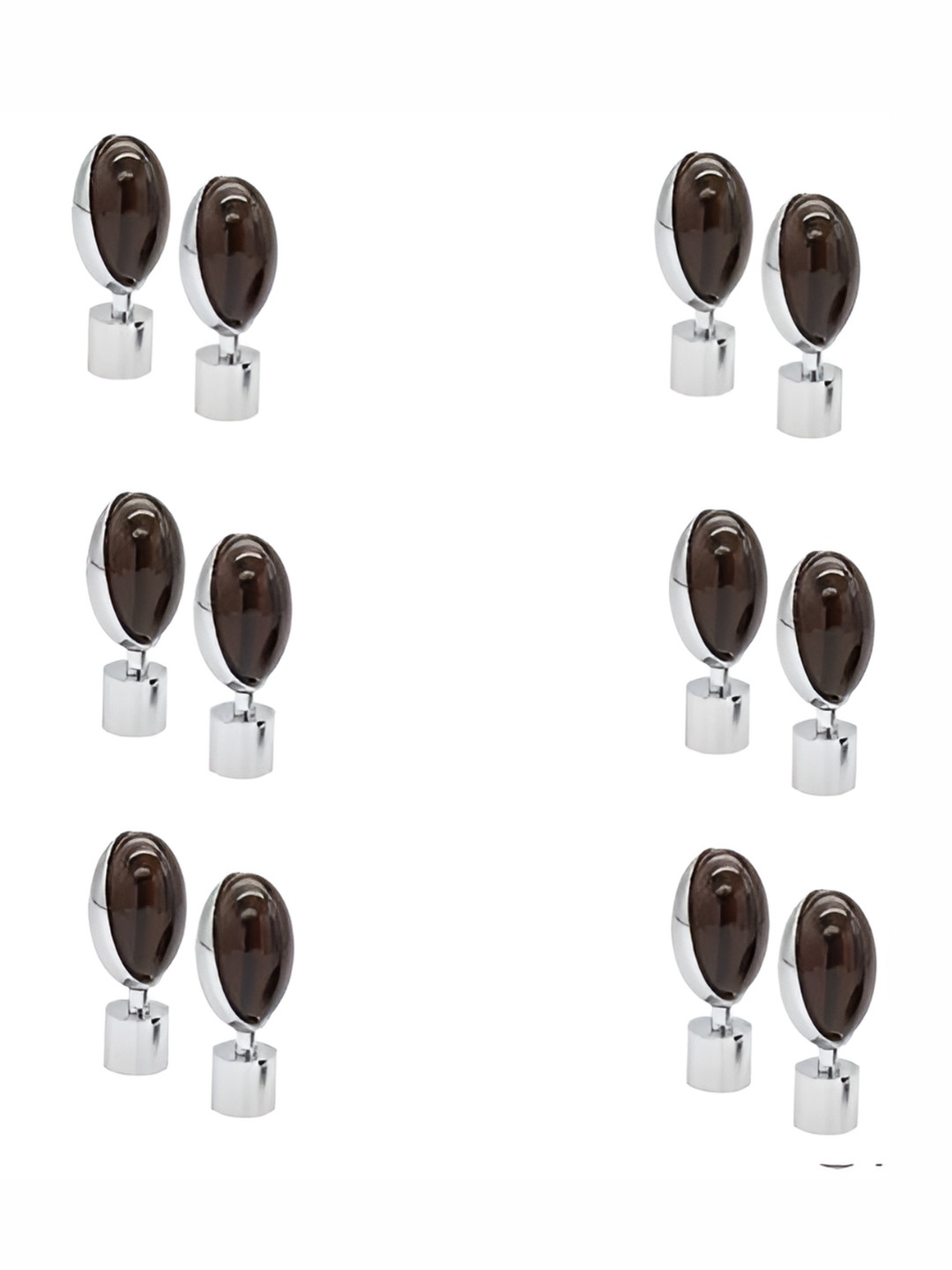 Rab Maroon & Silver toned 24 Pcs Metal Rust Proof Bracket & Hooks