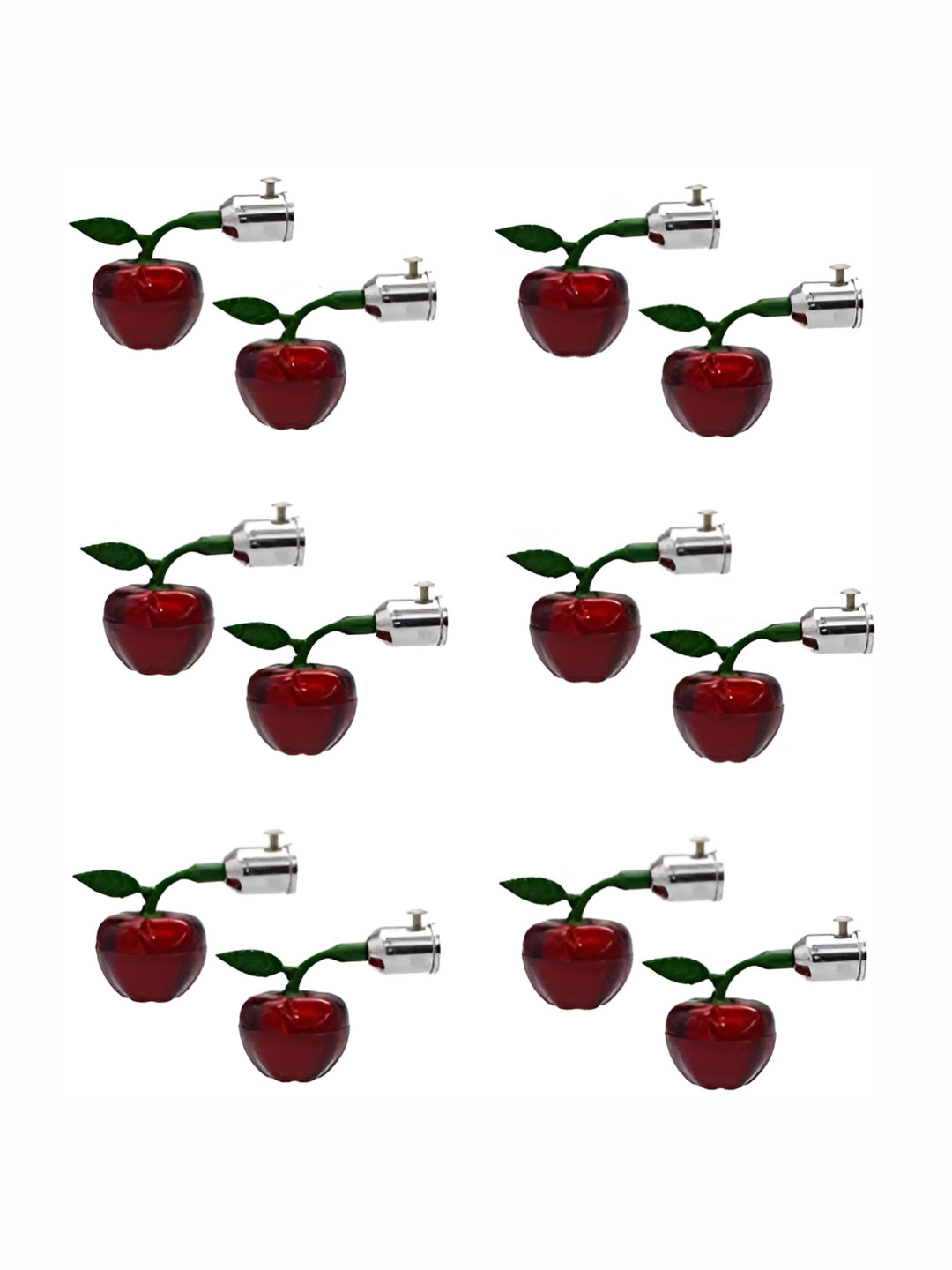 Rab Red & Silver Toned 24 Pieces Rust Proof Rod Rail Metal Brackets