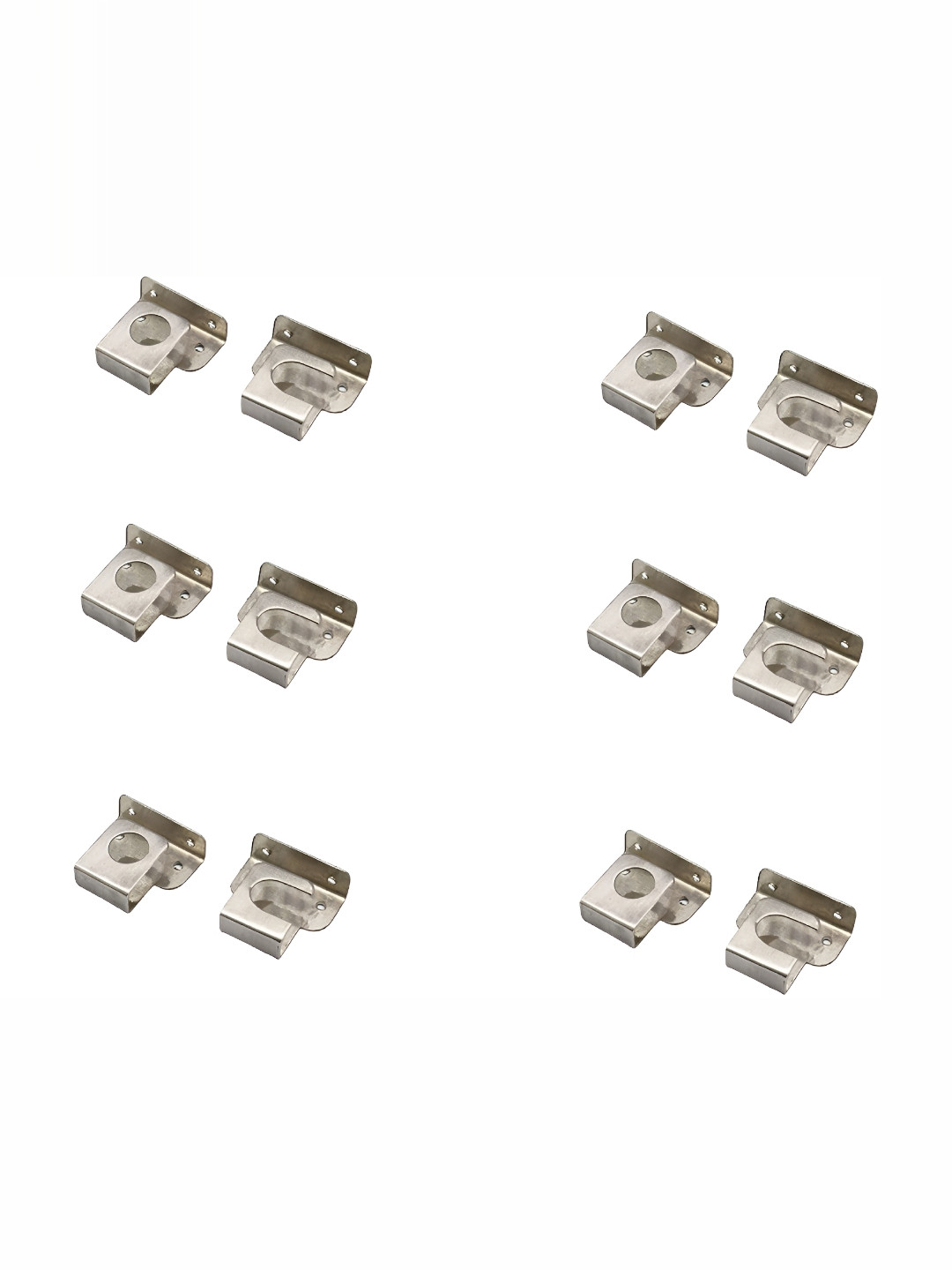 Rab 12 Pieces Stainless Steel Rod Rails Brackets