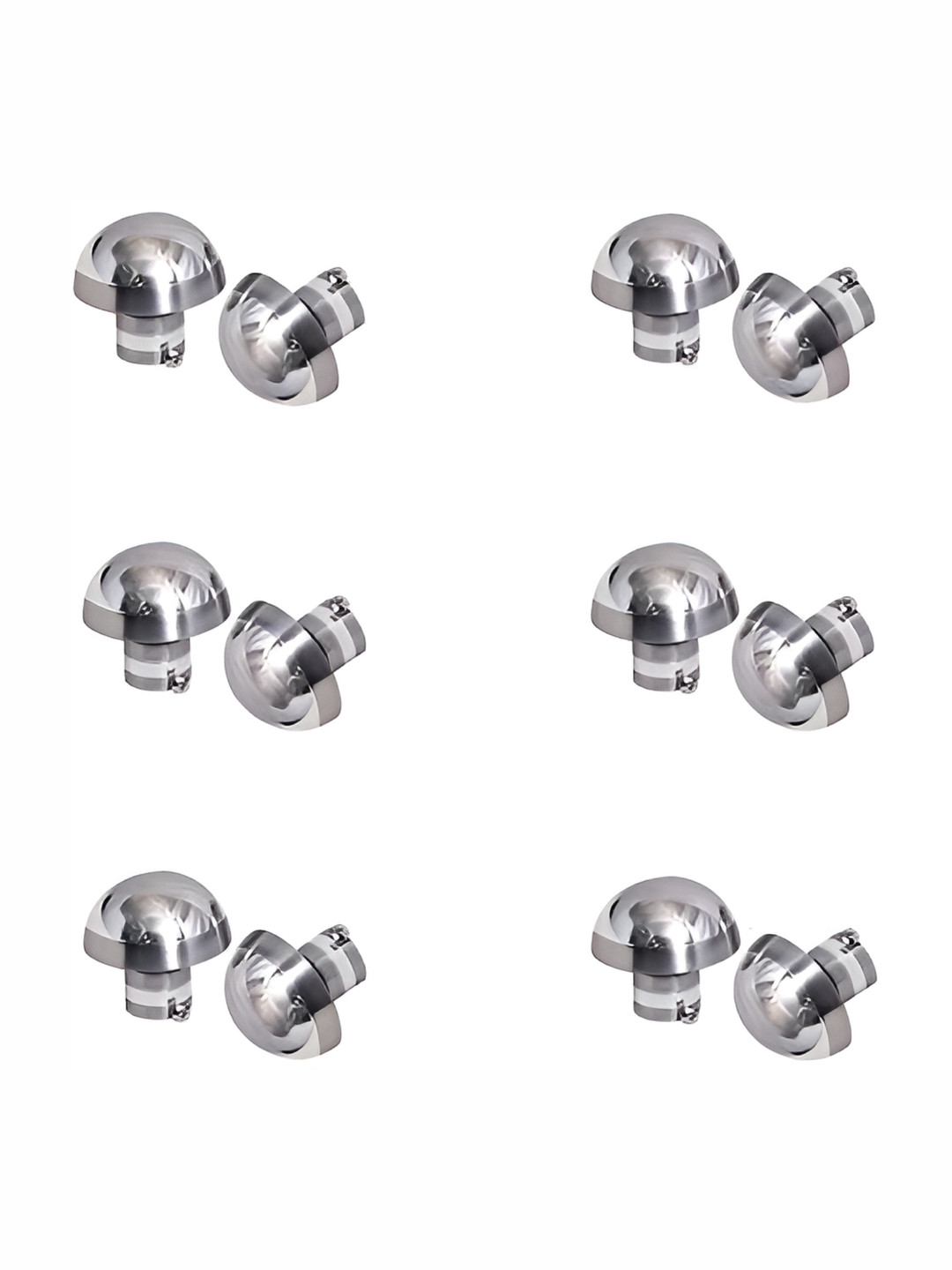 Rab Stainless Steel 12 Pieces Rod Rail Brackets With Hooks