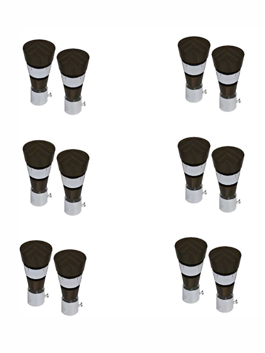 Rab Black 12 Pieces Rod Rail Metallic Bracket