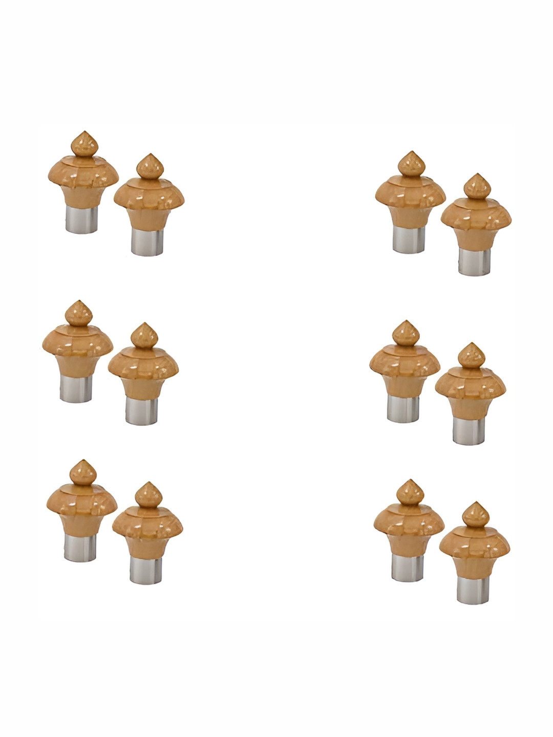 Rab Brown 12 Pieces Rod Rails Brackets