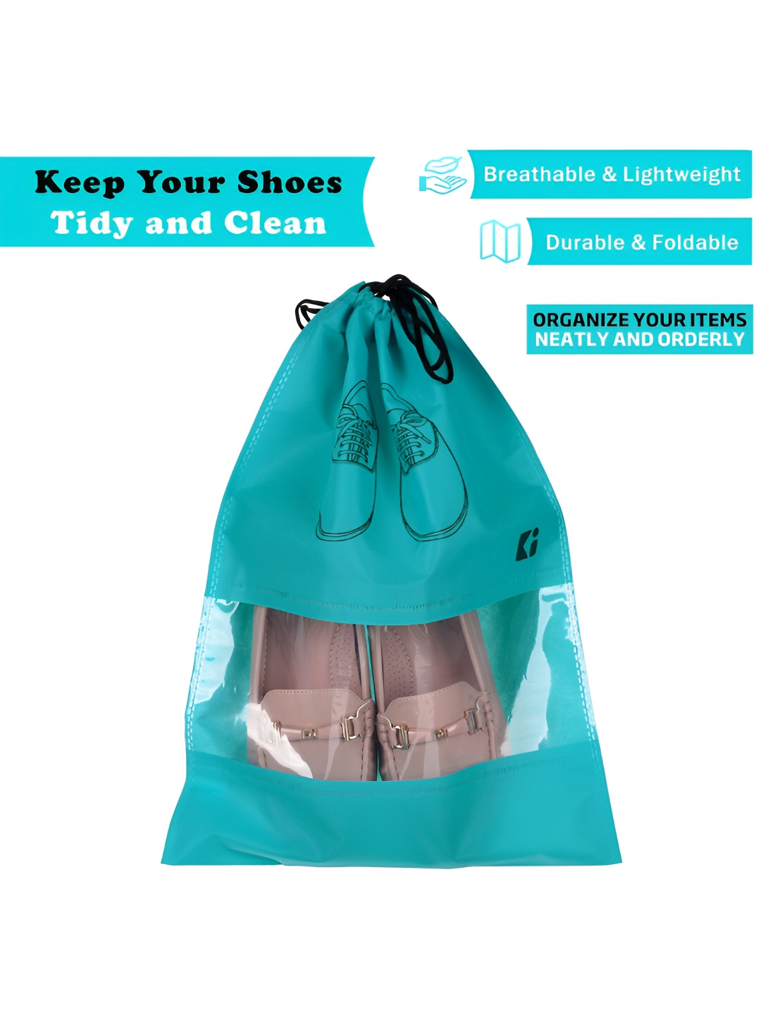 Kuber Industries Green & Coffee Brown 24Pcs Reusable Shoes Organiser Organisers