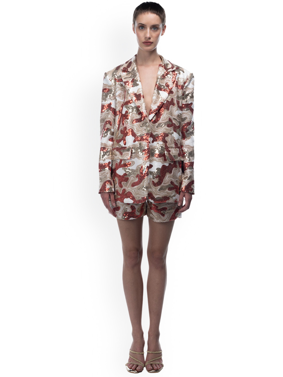 SOTBELLA Embellished Coat & Shorts Co-Ords