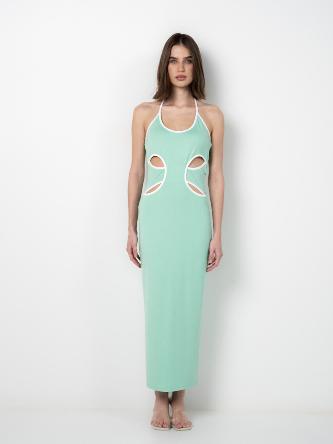 SOTBELLA Halter Neck Cut Out Maxi Dress