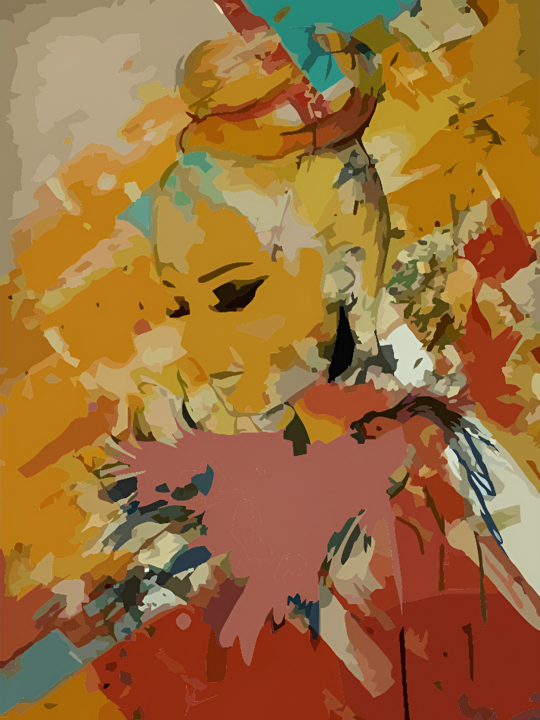 Adventures India Orange & Rust Wooden Wall Painting