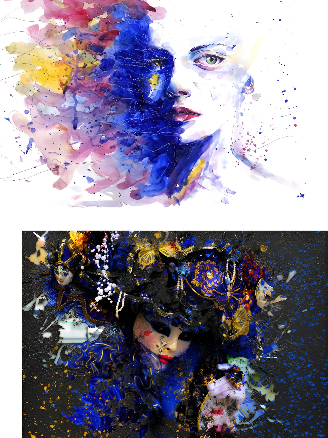 AdventuresIndia Wood 2 Piece Wall Rectangle Paintings Wall Art -17 x 23In