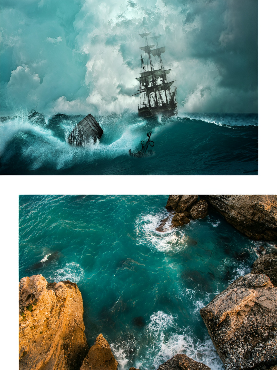 AdventuresIndia Wood 2 Piece Wall Rectangle Paintings Wall Art -17 x 23In