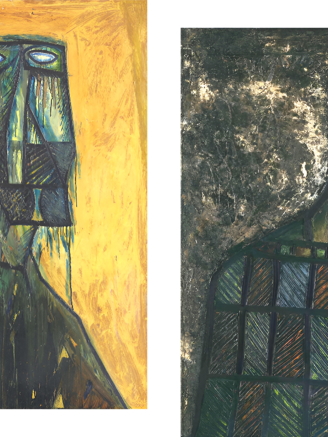 AdventuresIndia Wood 2 Pcs Wall Rectangle Paintings Wall Art - 17.99x23.97In